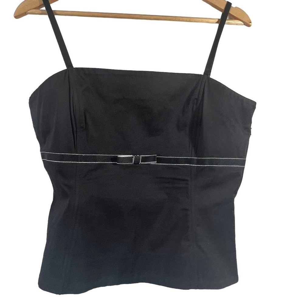 H&M Women's Black Spaghetti Strap Sprint Summer Top 12 Large